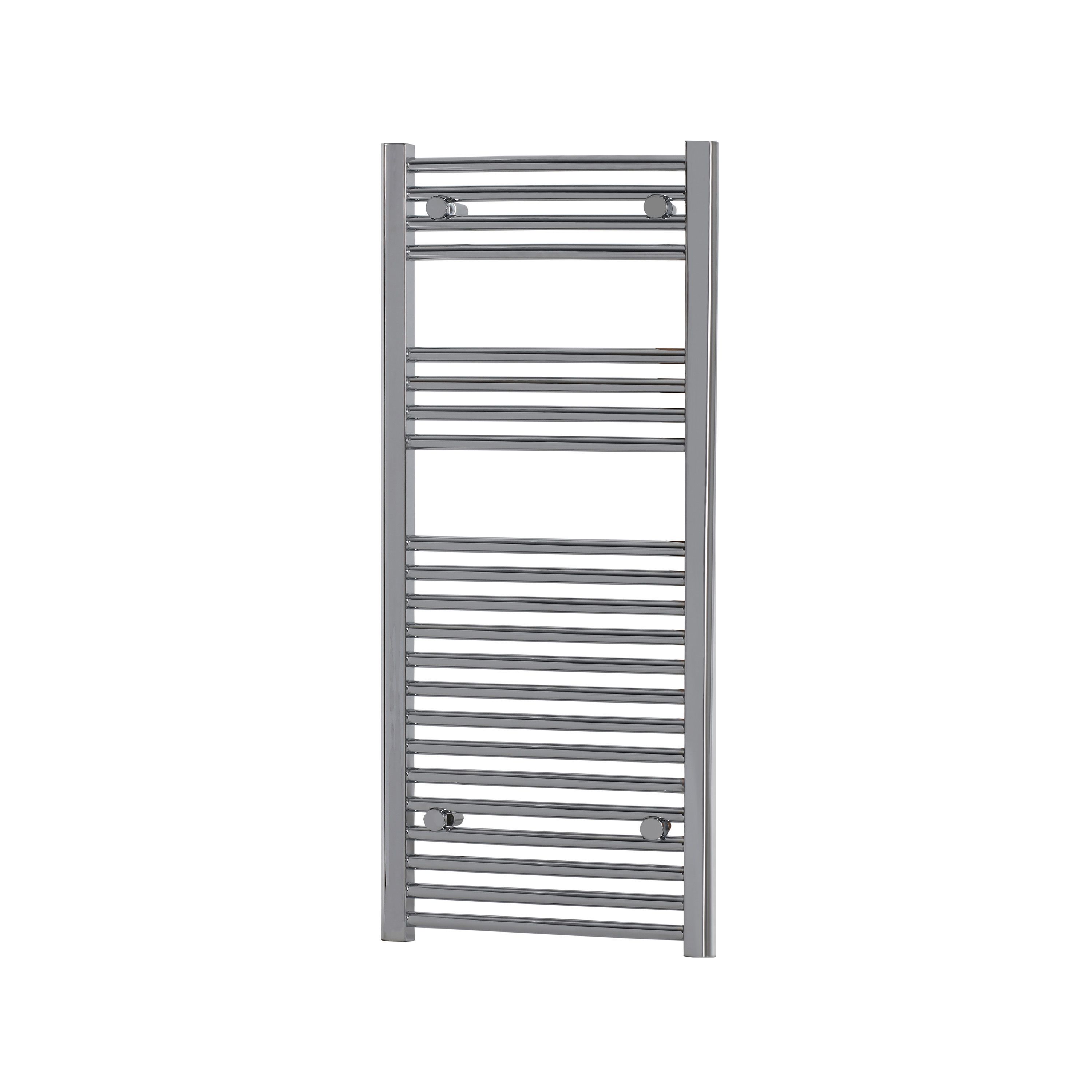 Flomasta Curved Chrome Effect Vertical Curved Towel Radiator (W)450mm X (H)1100mm | Compare The Build