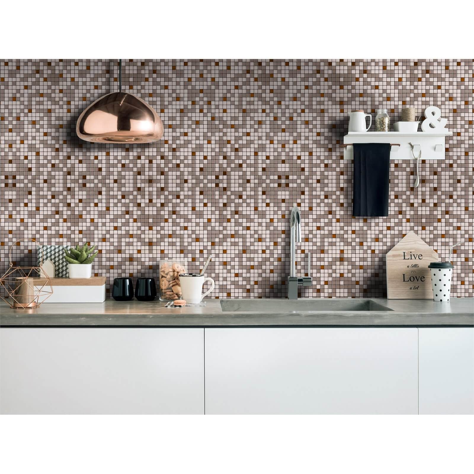 HoM Riyadh Bronze Mosaic Tile (Self-Adhesive) - 305 x 305mm Price Comparisons | Compare The Build