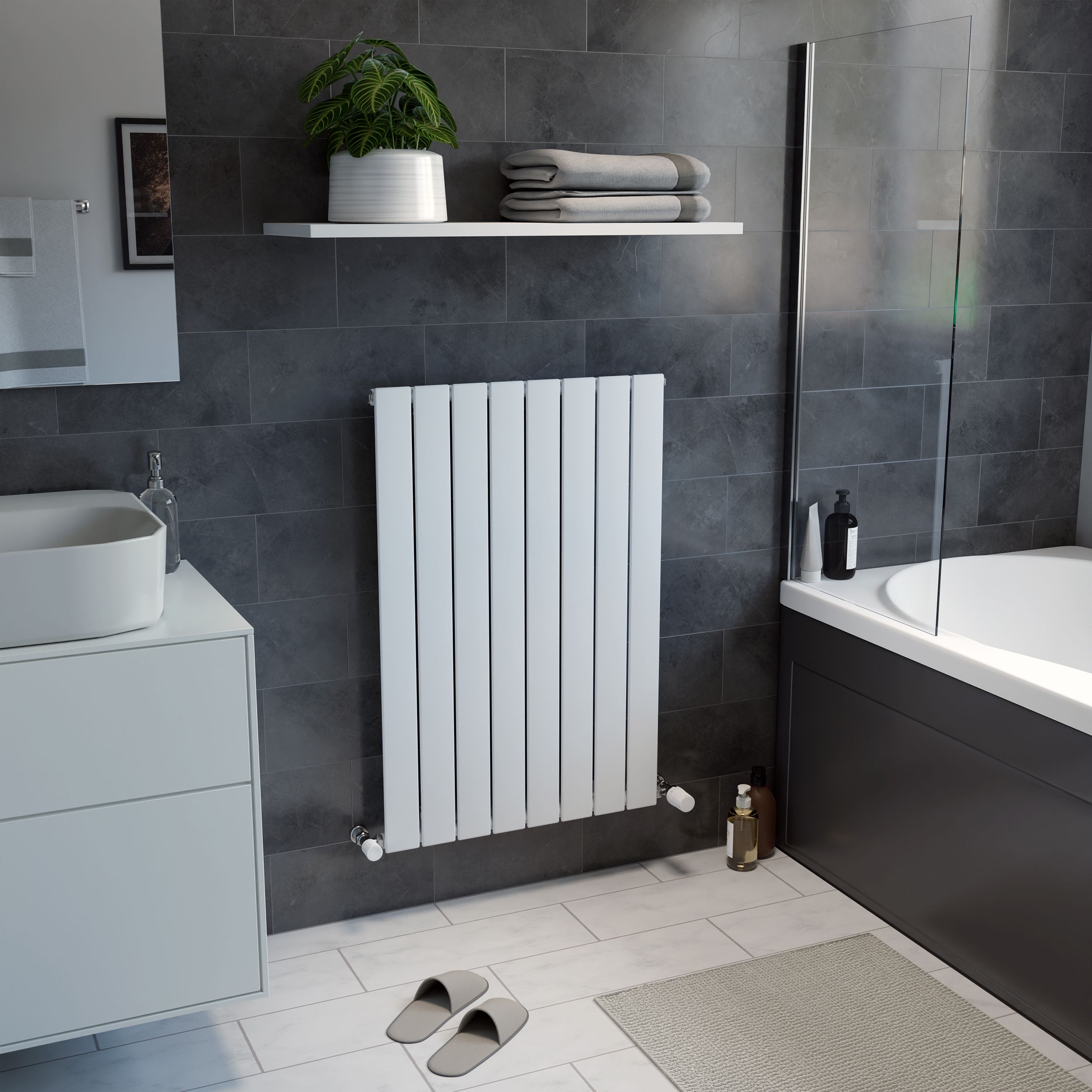 Ximax Vertirad White Horizontal Or Vertical Designer Radiator, (W)595mm X (H)900mm Price Comparisons | Compare The Build