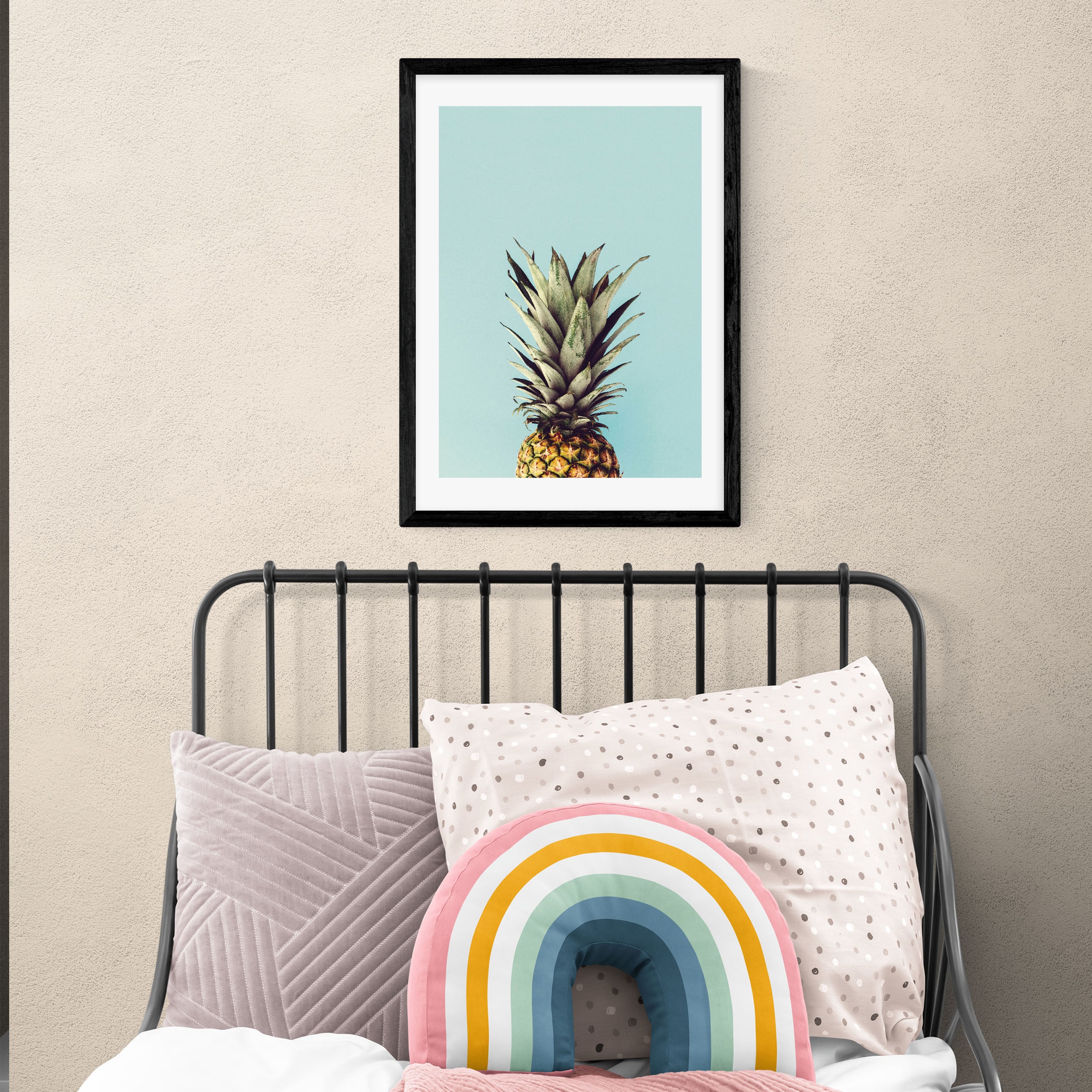 East End Prints Pineapple Print Blue/Yellow/Green Price Comparisons | Compare The Build