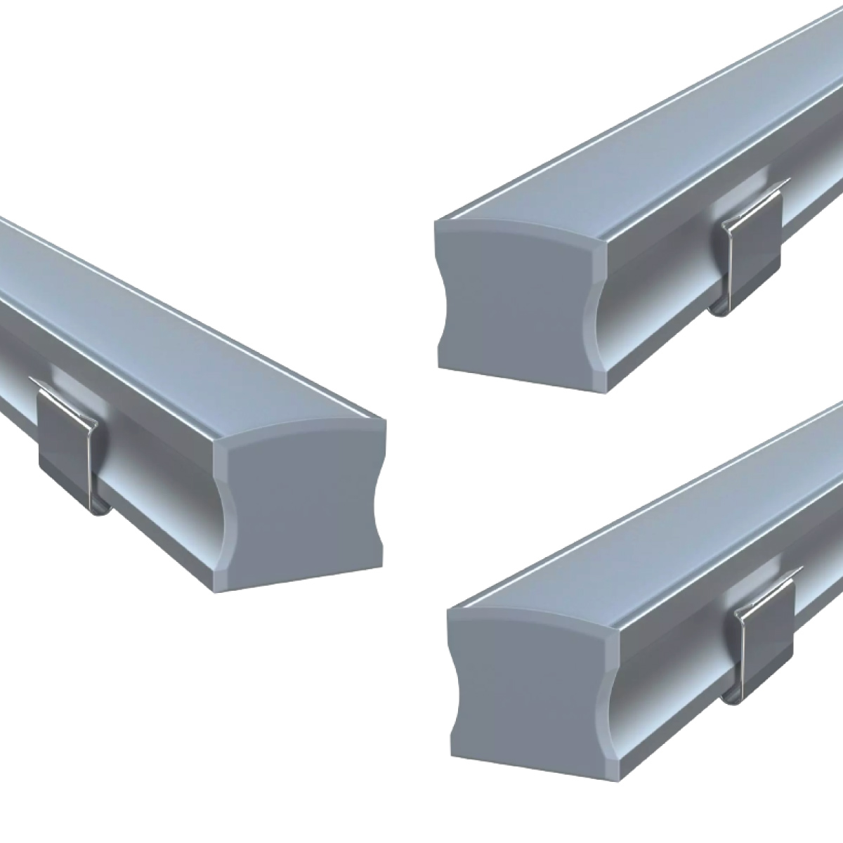 Pack of 3 Surface Mounted Aluminium LED Profiles, 1 Metre Price Comparisons | Compare The Build