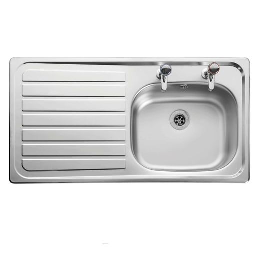 Iflo Stainless Steel 2 Tapholes Kitchen Sink 1.0 Bowl, Left Drainer | Compare The Build