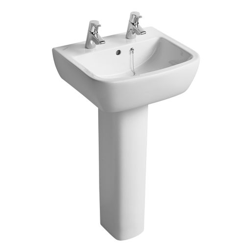 Ideal Standard Tempo 50cm Washbasin 2 Taphole (Basin Only) T058901 Price Comparisons | Compare The Build