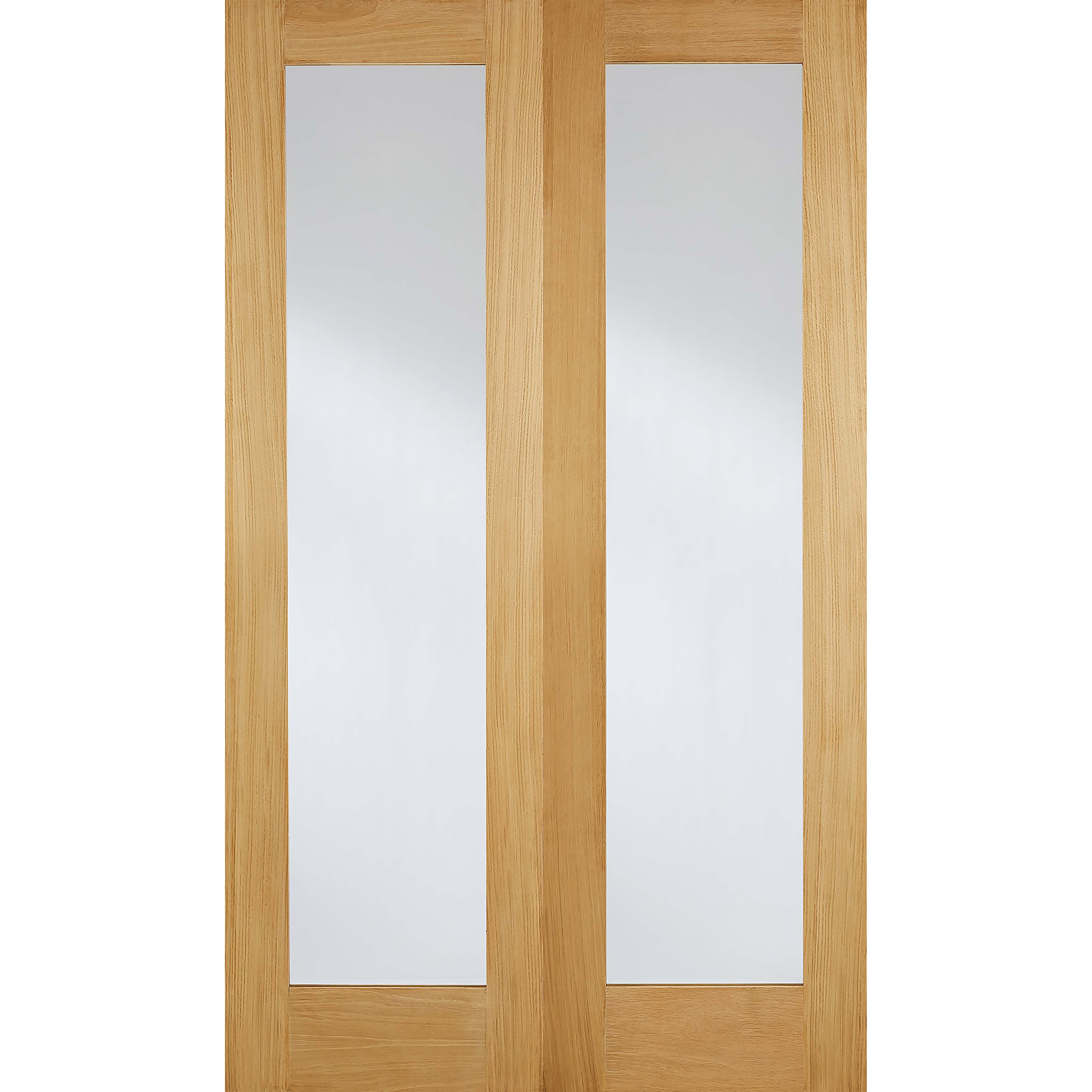 Pattern 20 Internal Glazed Unfinished Oak 1 Lite Pair Doors - 1524 x 1981mm Price Comparisons | Compare The Build