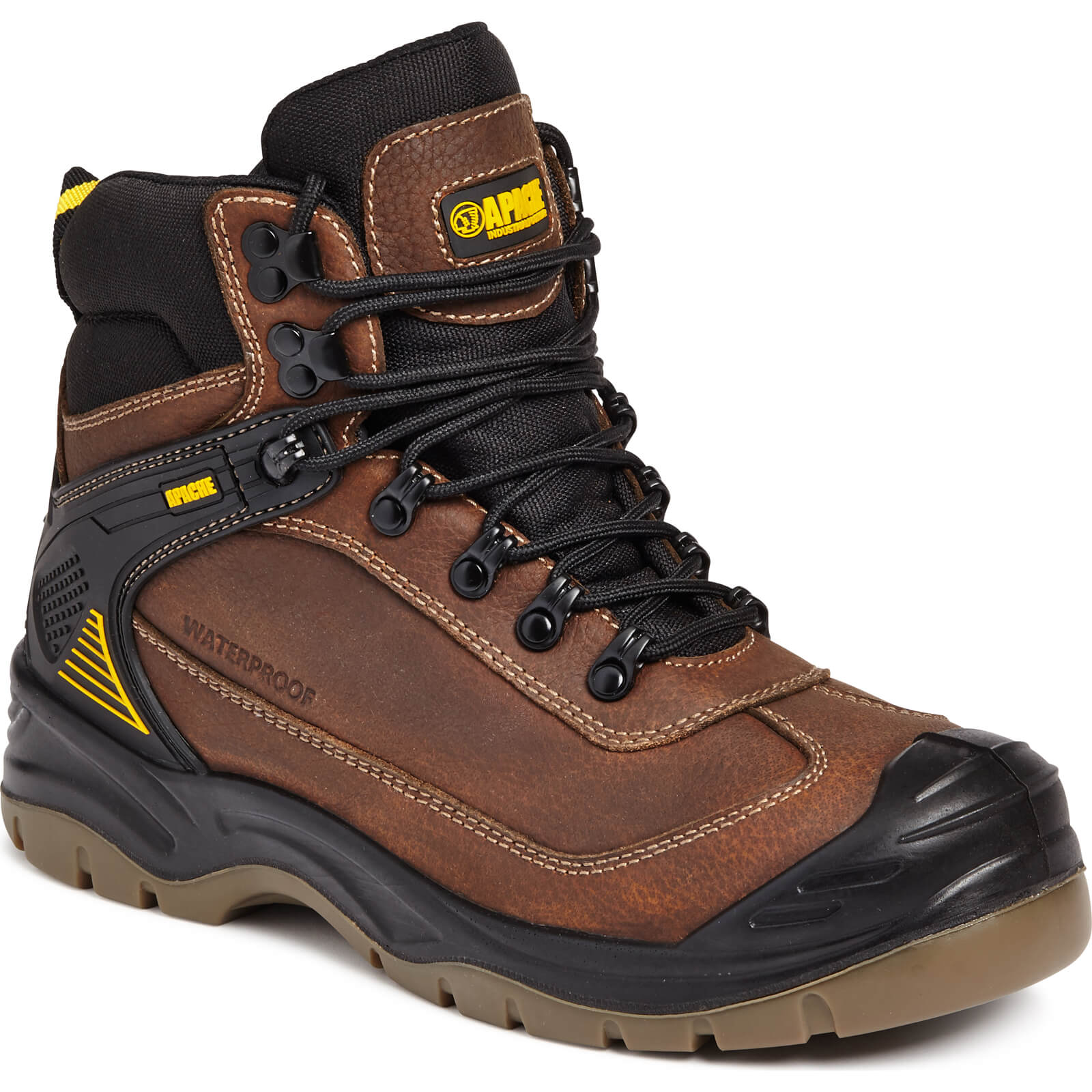 Apache RANGER Waterproof Safety Hiker Boots Brown Size 5 Price Comparisons | Compare The Build