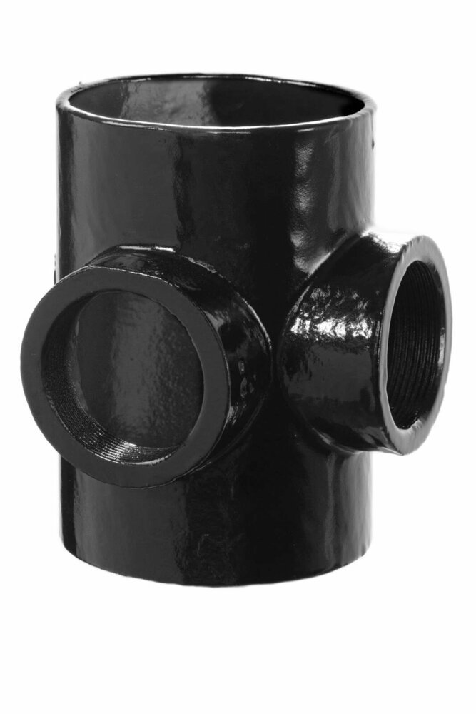 Push Fit Cast Iron Soil Double Boss Pipe at 90 Degree - 90 Degree x 100mm Price Comparisons | Compare The Build