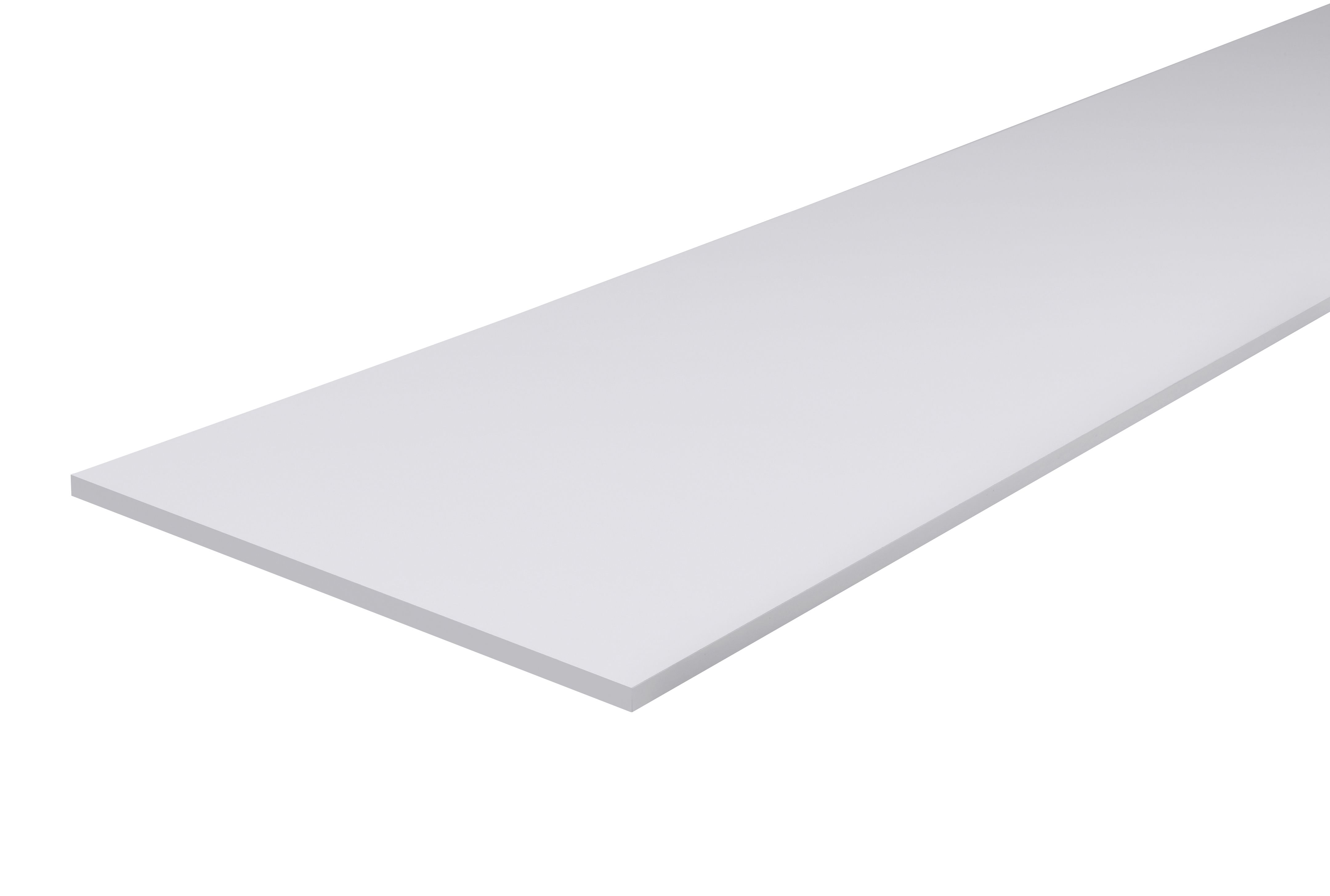 White Fully edged Chipboard Furniture board, (L)1.2m (W)300mm (T)18mm | Compare The Build