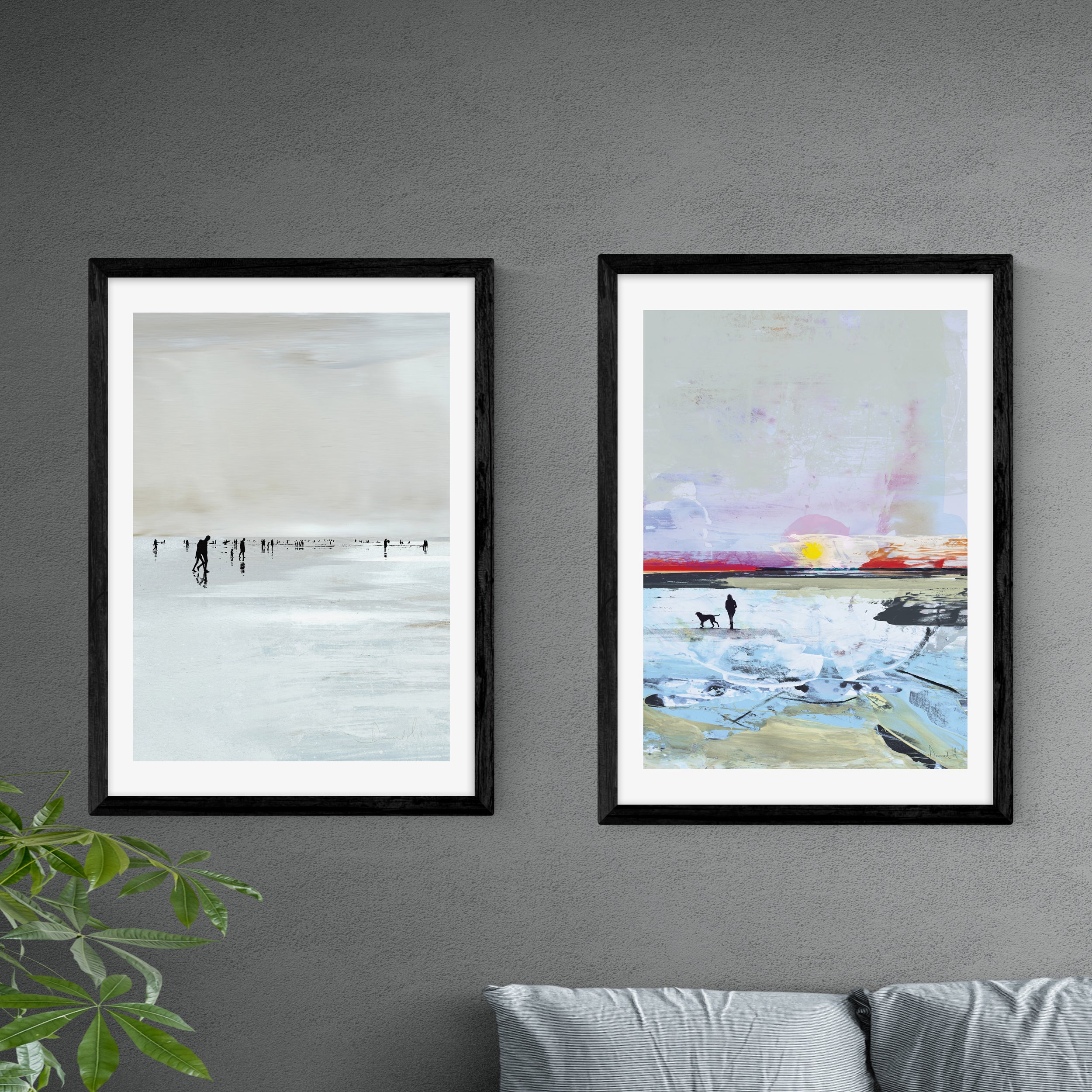 Set of 2 East End Prints Beach Walk Prints Natural Price Comparisons | Compare The Build