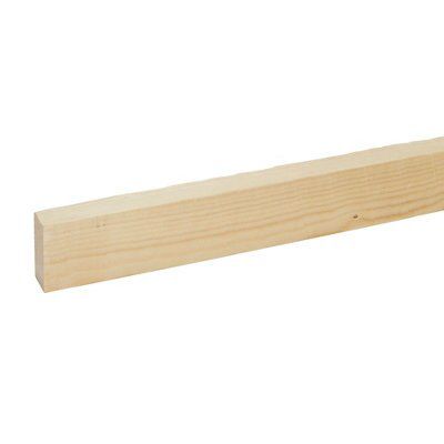 Rough sawn Whitewood Stick timber (L)2.4m (W)50mm (T)25mm, Pack of 4 | Compare The Build