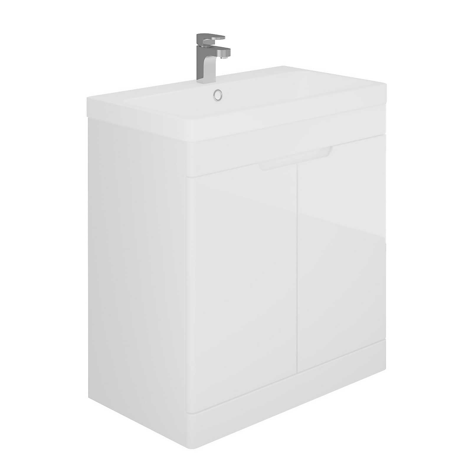 Bathstore Skye 800mm Floorstanding 2 Door Vanity Unit and Basin - White Price Comparisons | Compare The Build