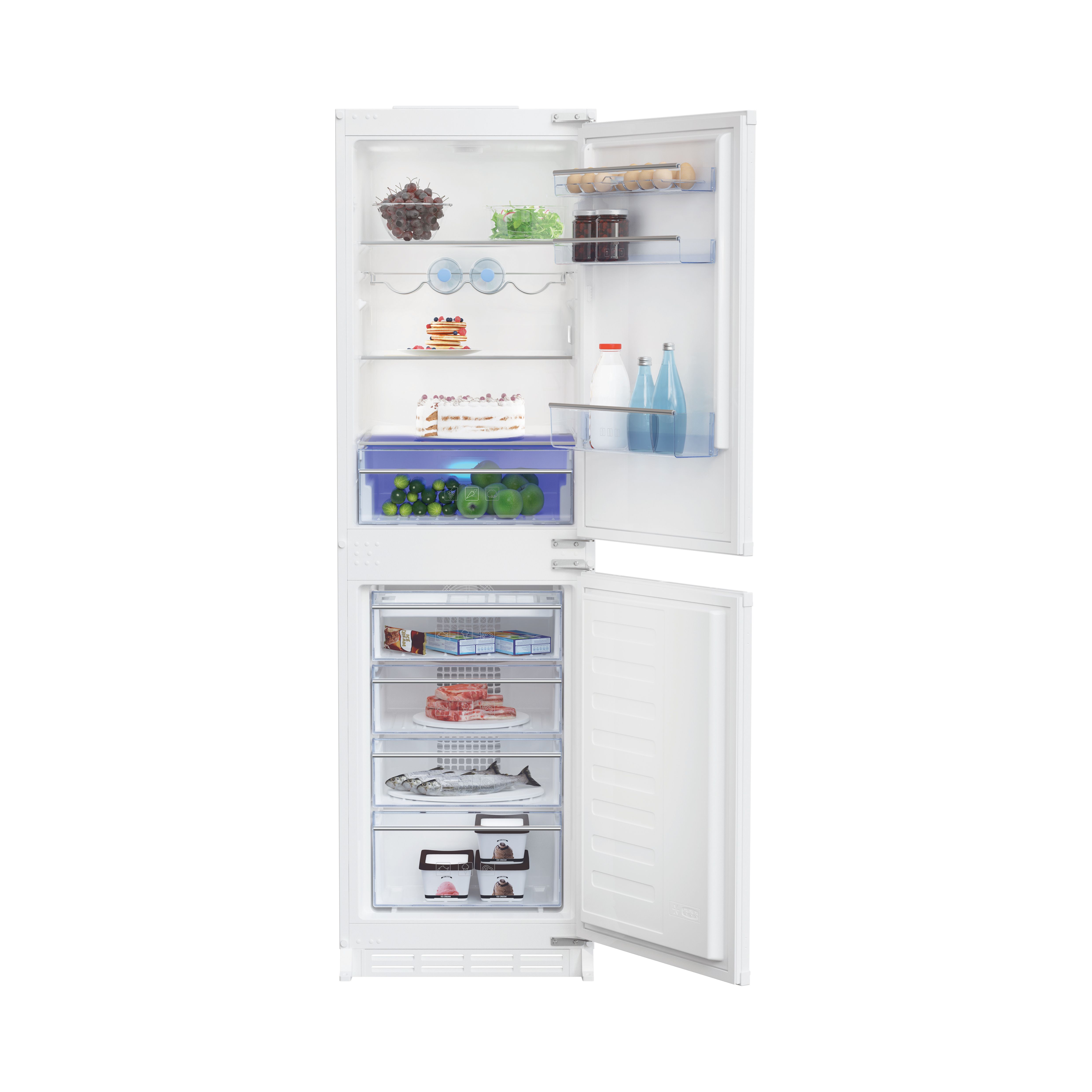 Beko Icqfdb155 White Integrated Fridge Freezer Price Comparisons | Compare The Build