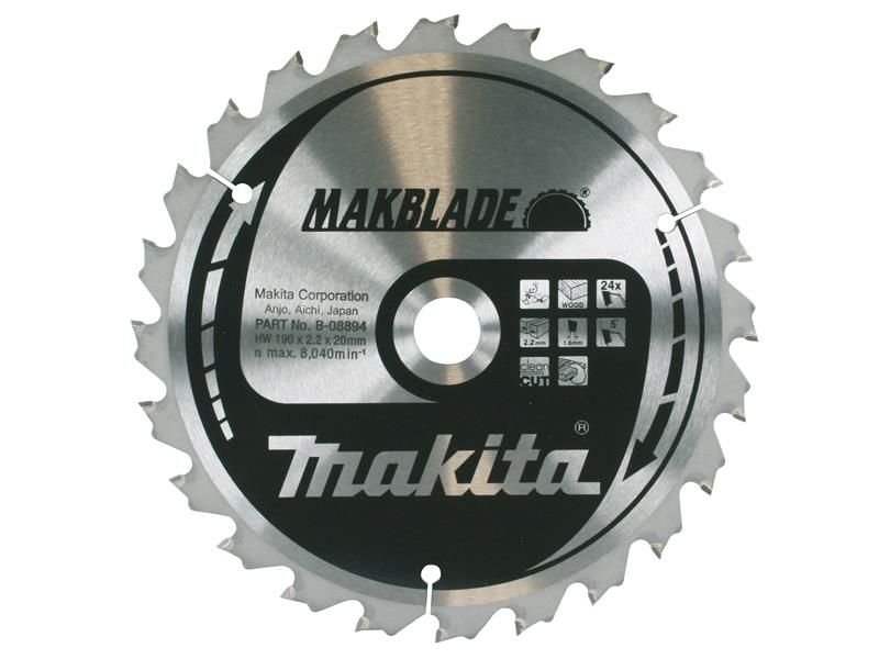 Makita MAKB08894 B-08894 Mitre Saw Blade 190 x 20mm x 24T Price Comparisons | Compare The Build