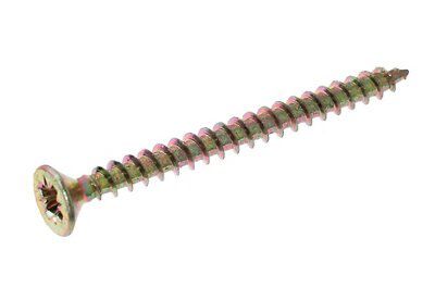 Avf Pz Flat Countersunk Yellow-Passivated Steel Screw (Dia)3.5mm (L)40mm, Pack Price Comparisons | Compare The Build