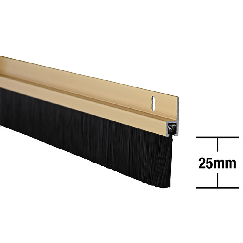 Stormguard Heavy Duty Brush Strip 914mm in Gold Aluminium Price Comparisons | Compare The Build