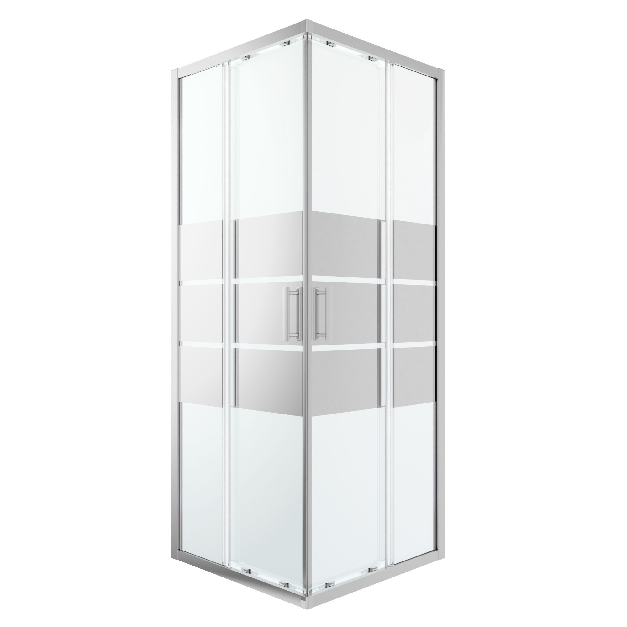 GoodHome Beloya Square Shower Enclosure & Tray With Corner Entry Double Sliding Door (W)760mm (D)760mm Price Comparisons | Compare The Build