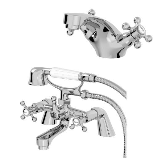 Park Lane Oxford Mono Basin Mixer Tap and Bath Shower Mixer Tap Set Price Comparisons | Compare The Build