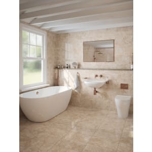 Wickes Avellino Beige Ceramic Wall & Floor Tile - 450 x 250mm Price Comparisons | Compare The Build