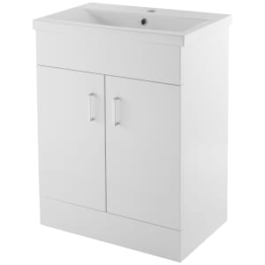 Nuie Eden White Gloss Vanity Unit & Basin - 800 x 594mm Price Comparisons | Compare The Build