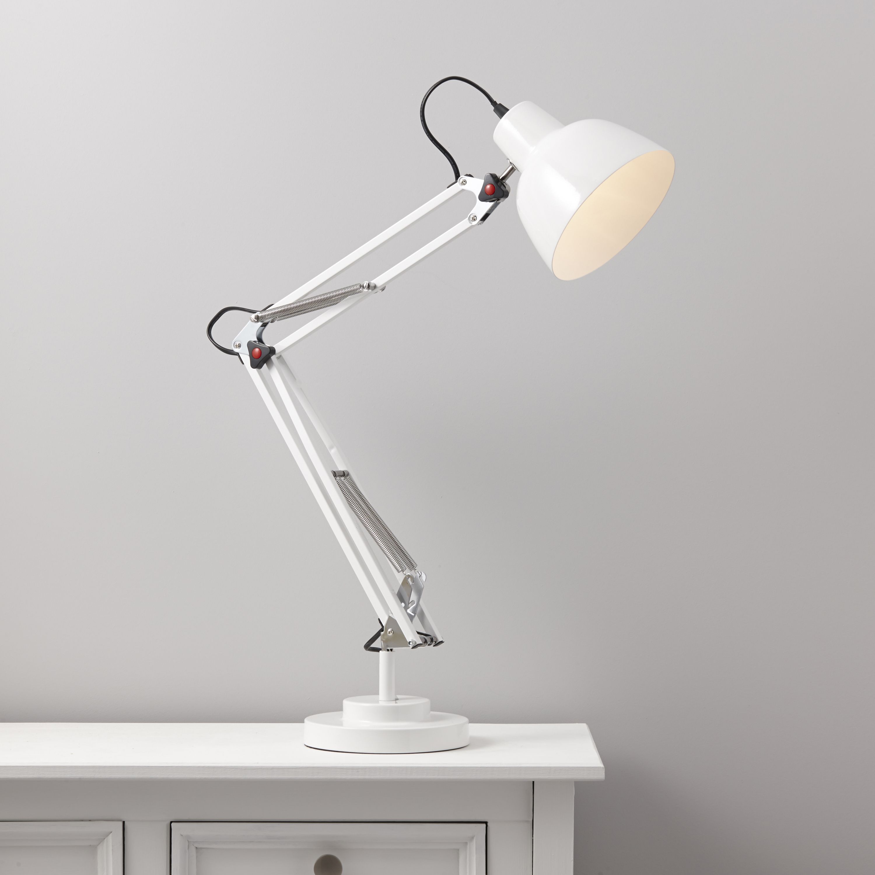 Colours Isaac Matt White Cfl Desk Lamp Price Comparisons | Compare The Build