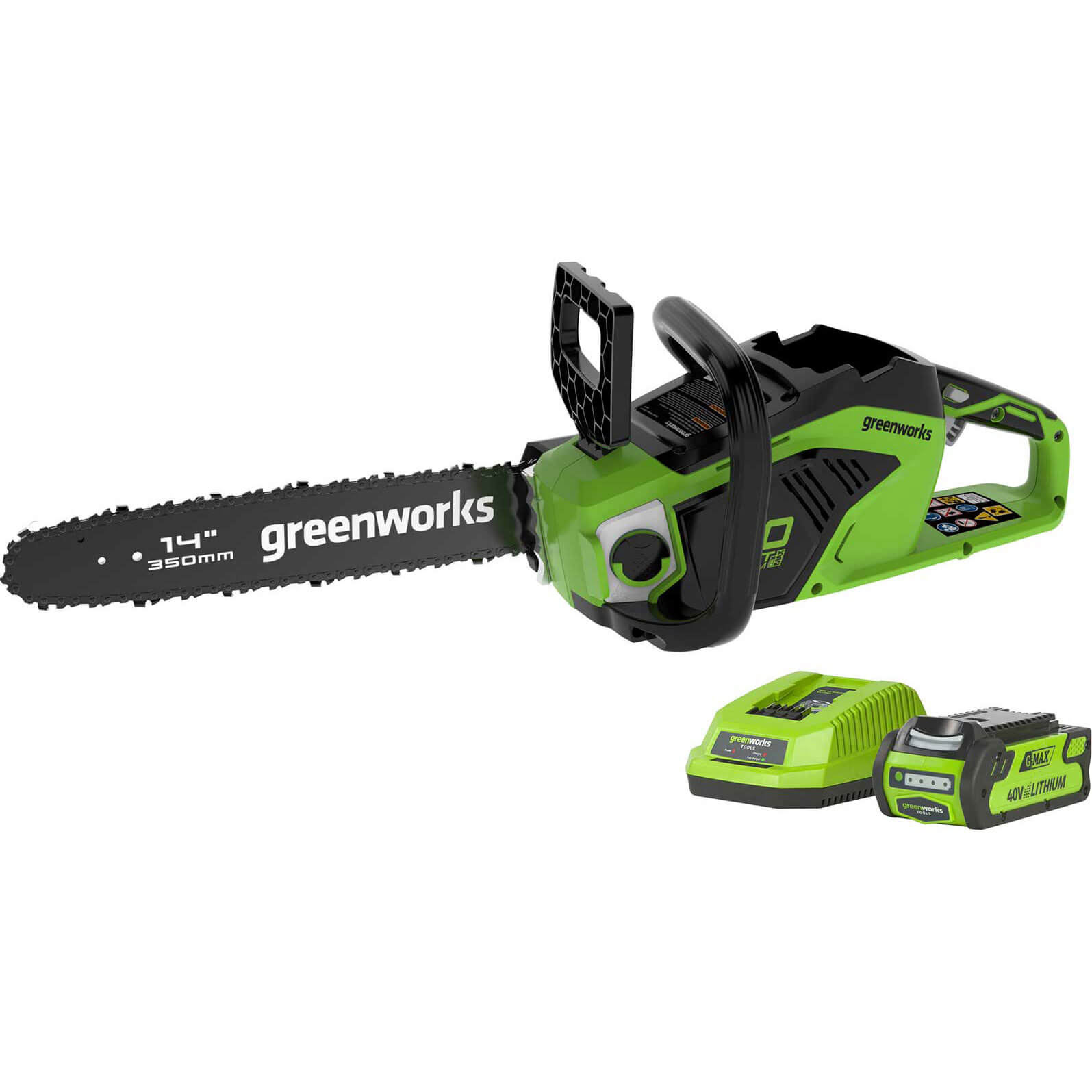 Greenworks GD40CS15 40v Cordless Brushless Chainsaw 350mm 1 x 2ah Li-ion Charger Price Comparisons | Compare The Build