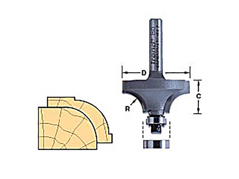 Trend TRE4616012TC 46/160 x 1/2 TCT Bearing Guided Ovolo & Round Over 16mm Radius Price Comparisons | Compare The Build