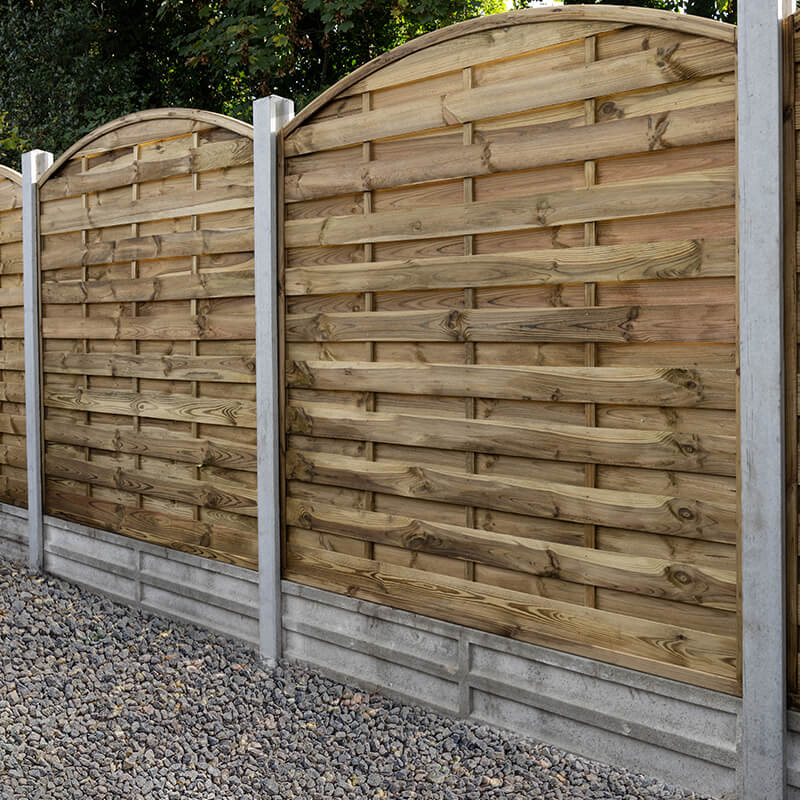 Forest 6â x 6â Pressure Treated Decorative Domed Top Fence Panel (1.8m x 1.8m) Price Comparisons | Compare The Build