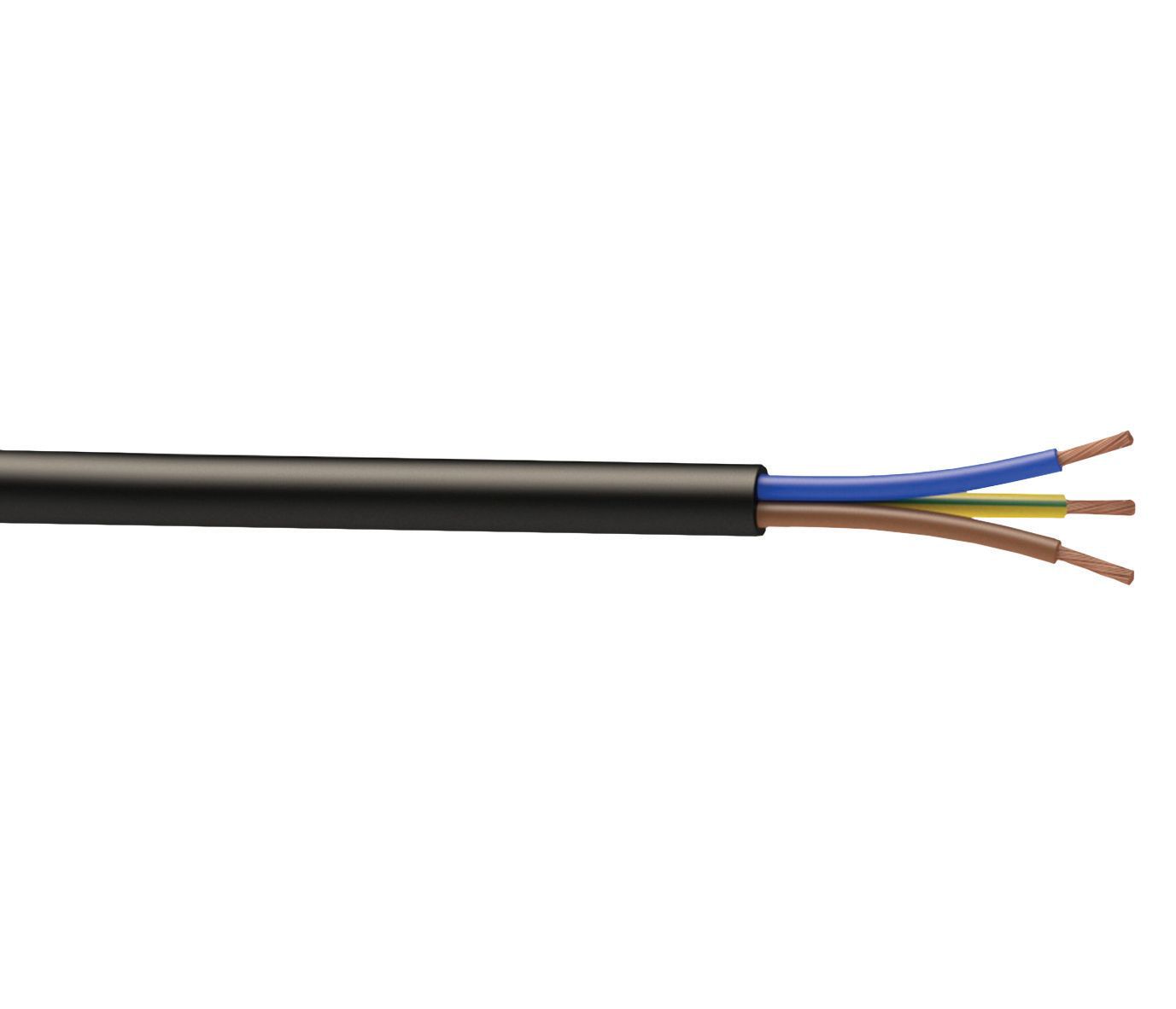 Nexans Black 3-Core Cable 0.75mm² X 25M Price Comparisons | Compare The Build