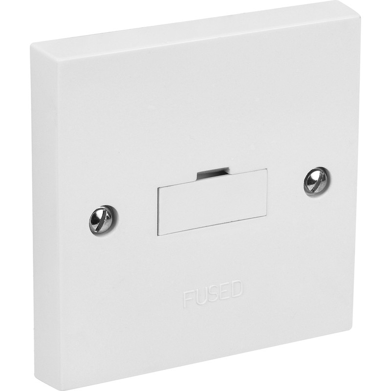Axiom 13A Fused Spur Unswitched in White Plastic Price Comparisons | Compare The Build