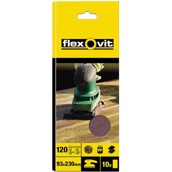Flexovit Clip On 1/3 Sanding Sheets 93mm x 230mm Coarse Pack of 10 Price Comparisons | Compare The Build