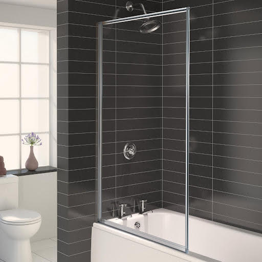 Aqualux Square Bath Shower Screen 750mm - Silver 4mm Price Comparisons | Compare The Build