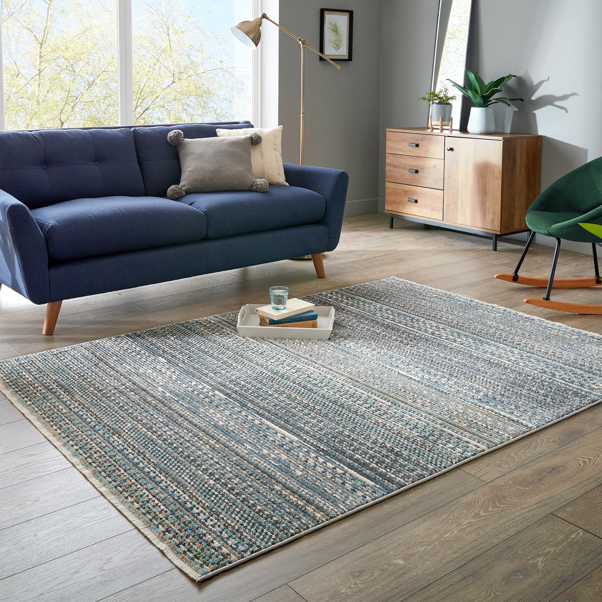 Parker Rug Blue, Brown and White Price Comparisons | Compare The Build