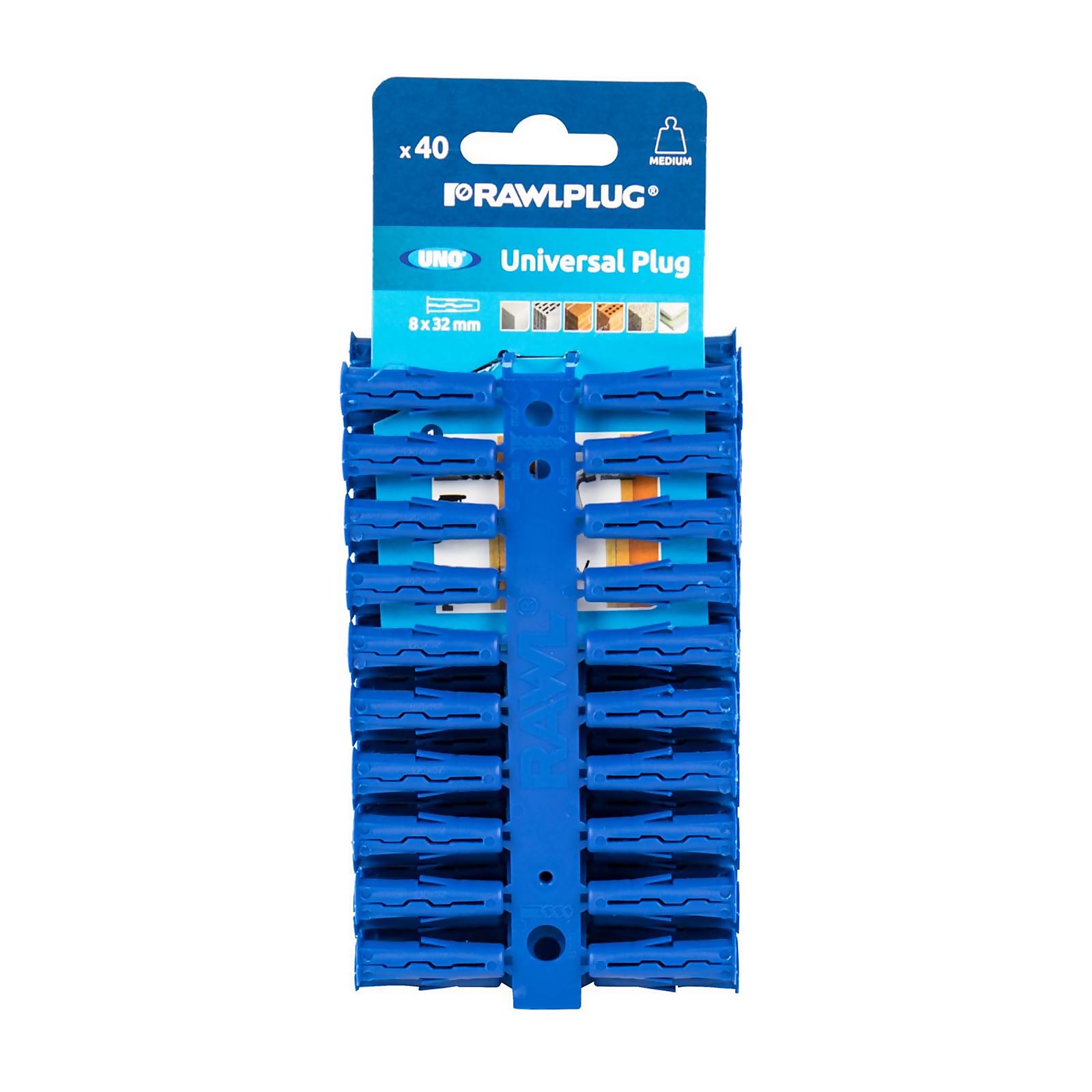 Rawlplug Uno Multipurpose Plug 8x32mm - Pack of 40 Price Comparisons | Compare The Build