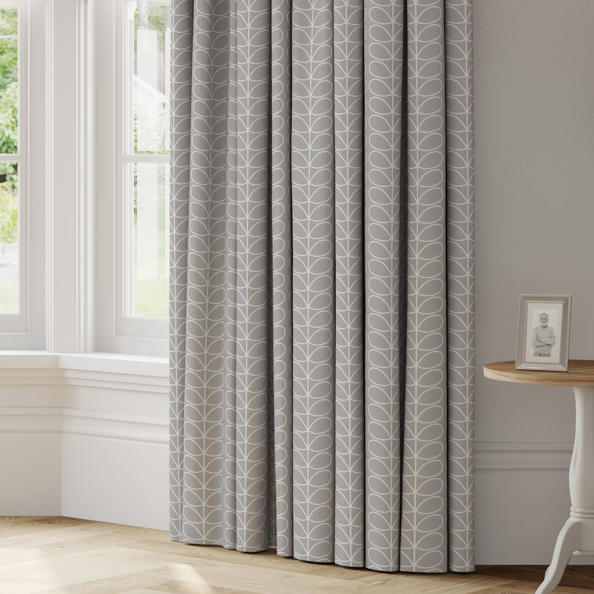 Orla Kiely Linear Stem Made to Measure Curtains Silver Price Comparisons | Compare The Build