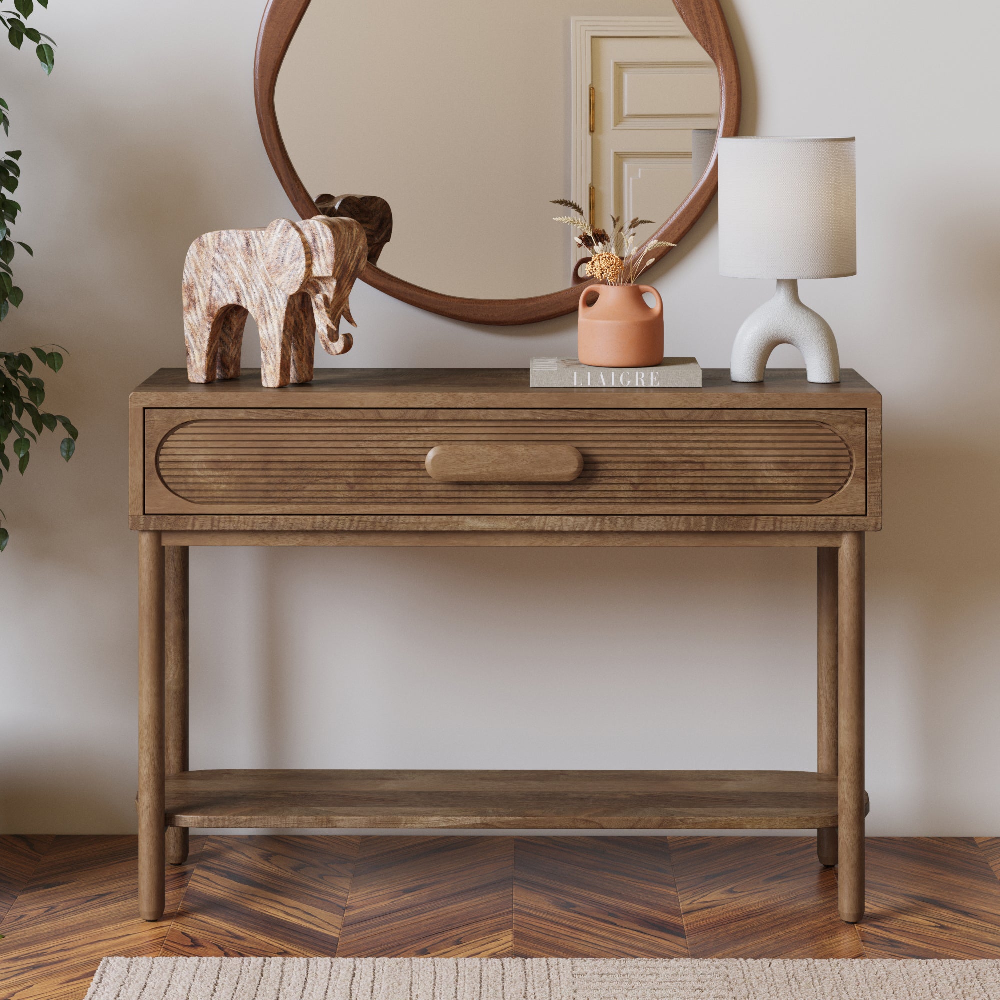 Khari Console Mango Wood Black Price Comparisons | Compare The Build