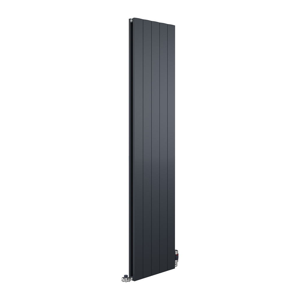 Apollo Magenta Aluminium Vertical Radiator, Anthracite Flat, 1800mm x 635mm | Compare The Build