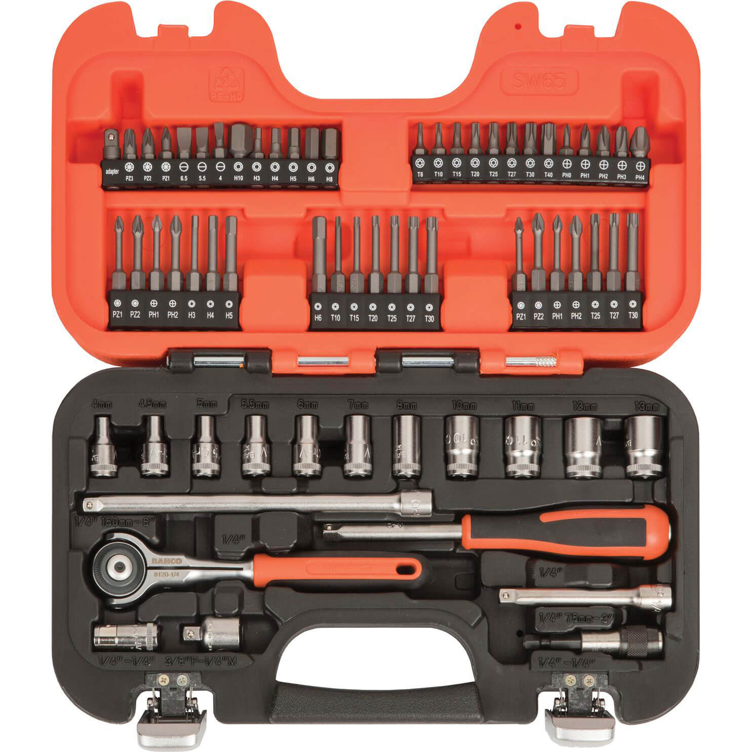 Bahco 65 Piece 1/4" Drive Swivel Socket Set Metric 1/4" Price Comparisons | Compare The Build