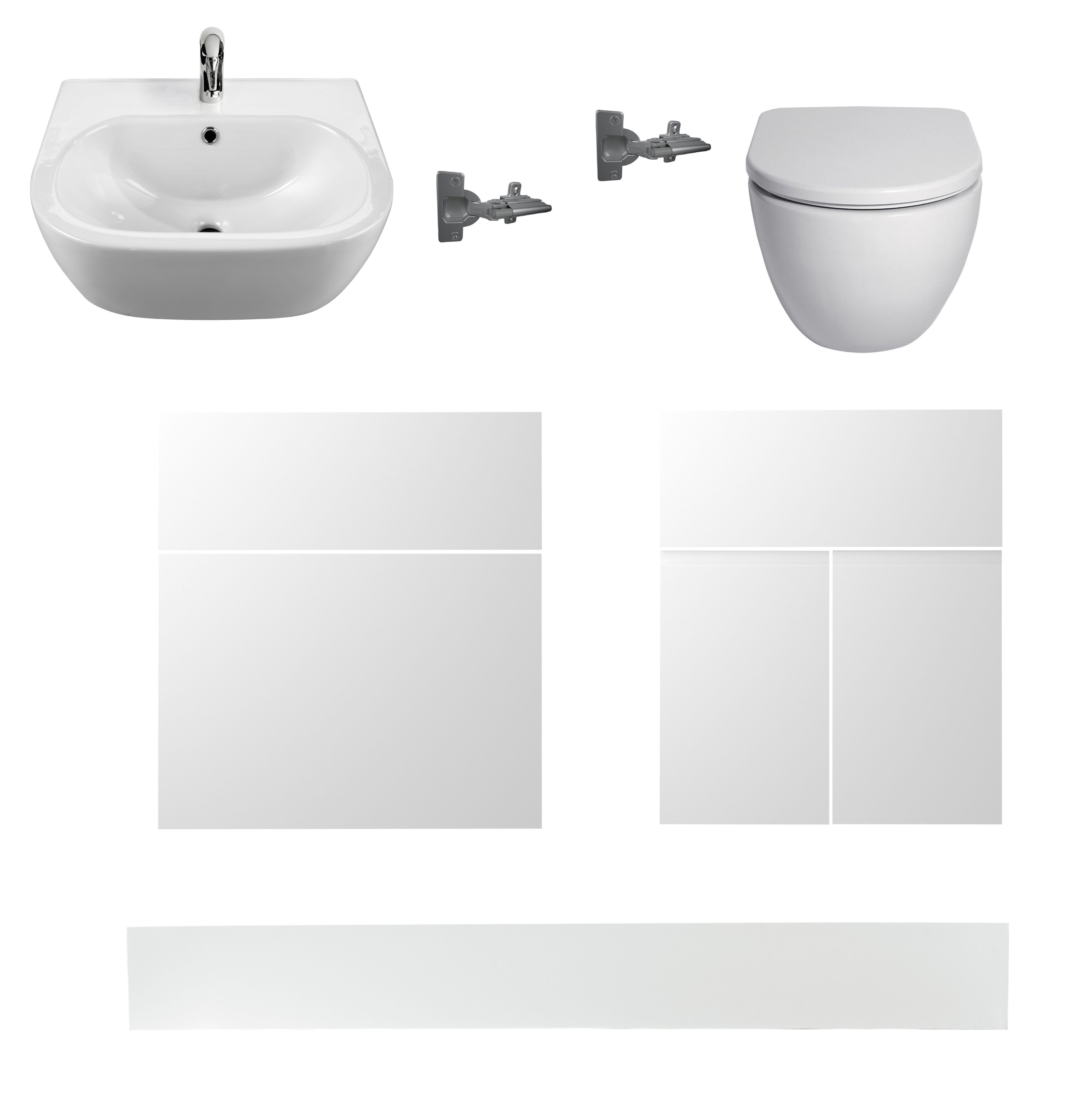 Cooke & Lewis Marletti White Bathroom Kit Price Comparisons | Compare The Build