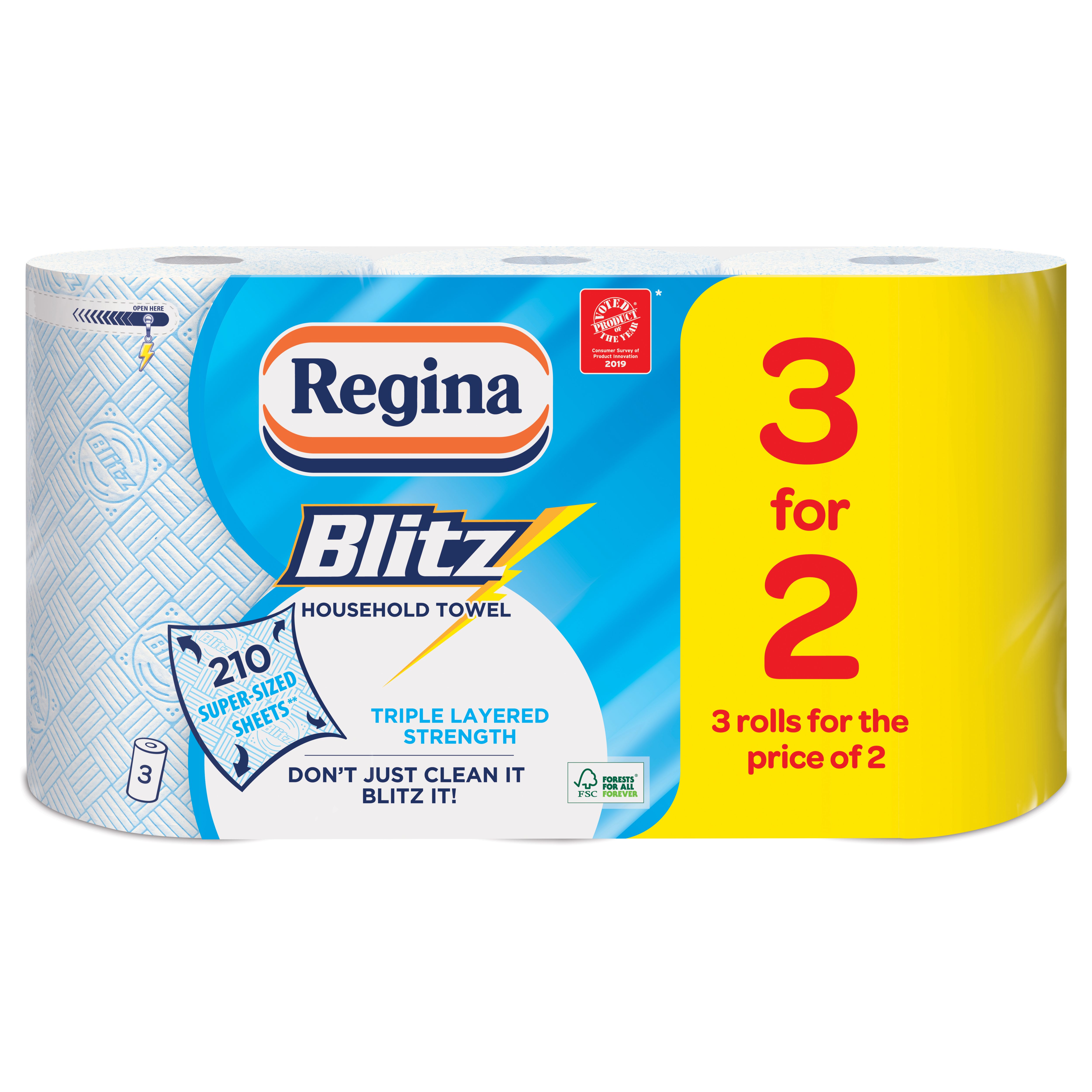 Regina Blitz White Paper Towels, Pack Of 3 | Compare The Build