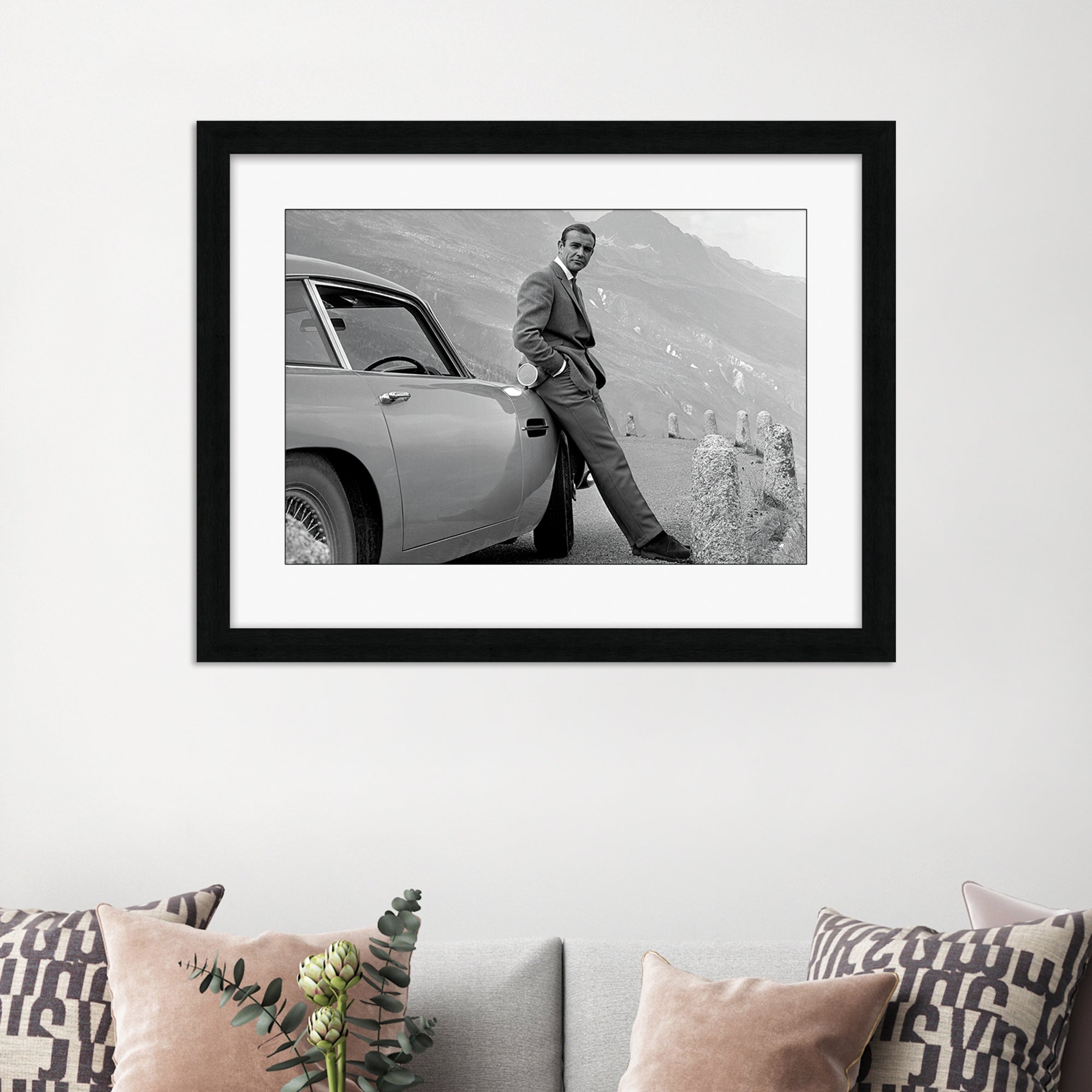 The Art Group James Bond Aston Martin Framed Print Black and white Price Comparisons | Compare The Build