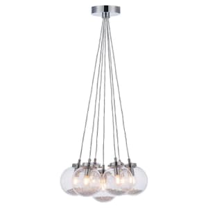 Harbour 7 Light Pendant Light Chrome | Compare The Build