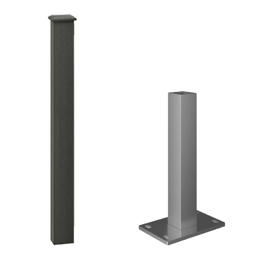 Composite Balustrade Surface Mount Newel andamp; Cap Kit - 1150mm Charcoal Price Comparisons | Compare The Build