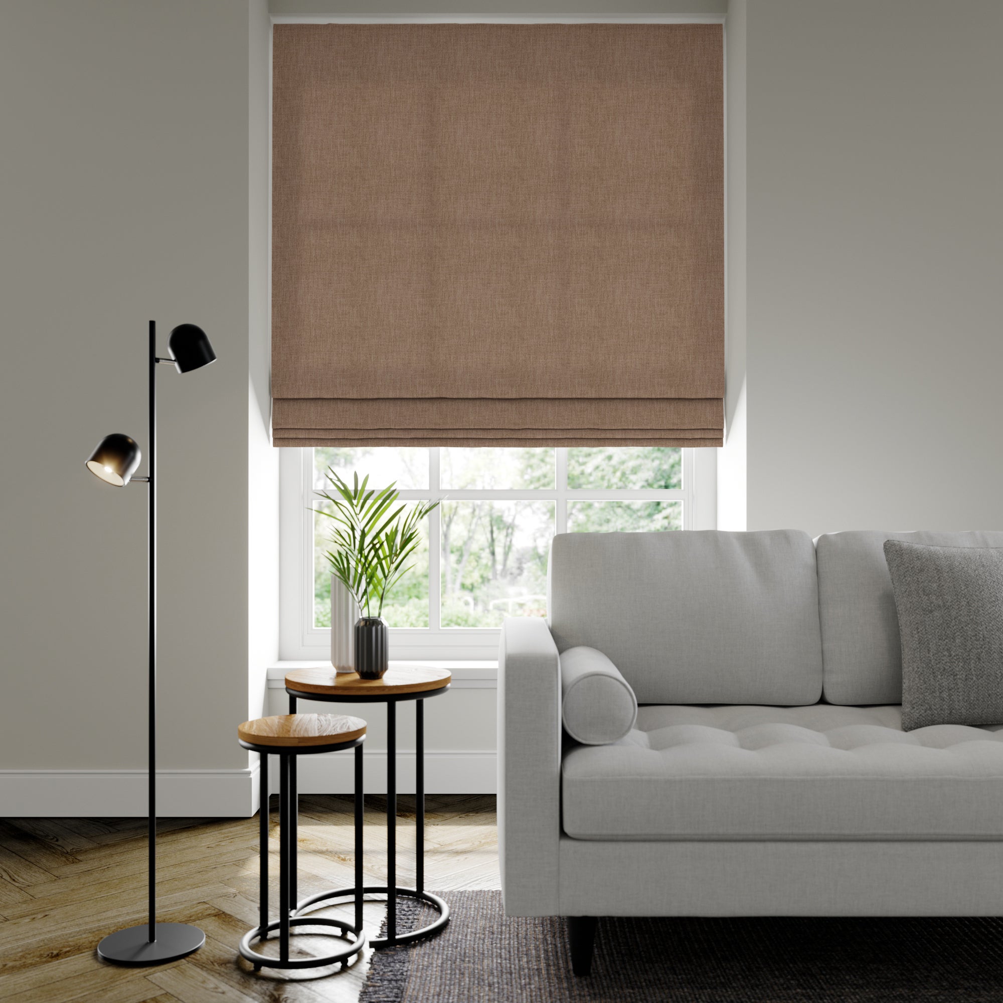 Bronte Recycled Polyester Made to Measure Roman Blind Bronte Otter Price Comparisons | Compare The Build