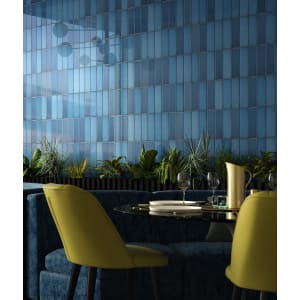 Wickes Boutique Richmond Azure Blue Gloss Ceramic Wall Tile - 245 x 75mm - Pack of 54 Price Comparisons | Compare The Build