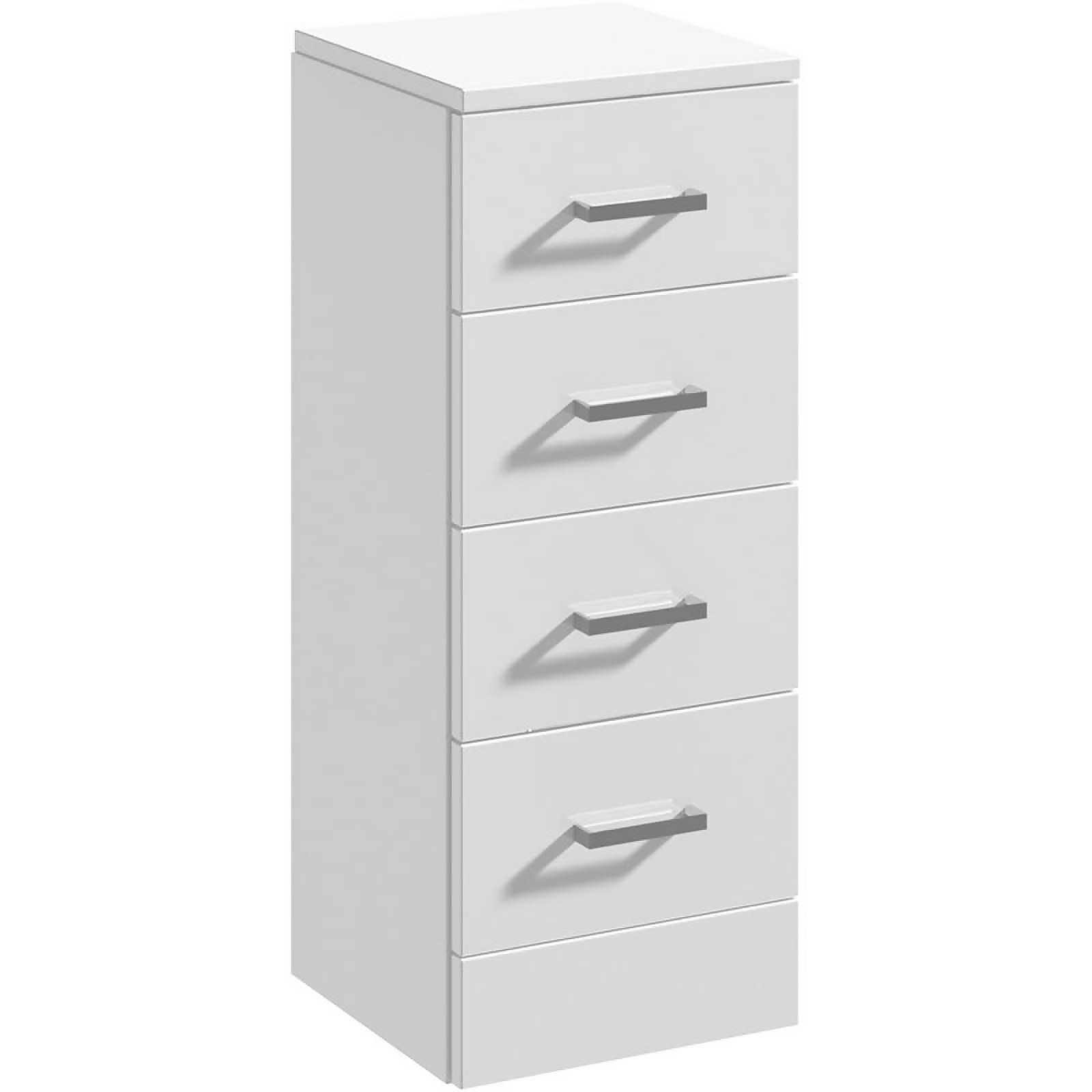 Balterley Orbit 300x300mm 4 Drawer Unit - Gloss White | Compare The Build