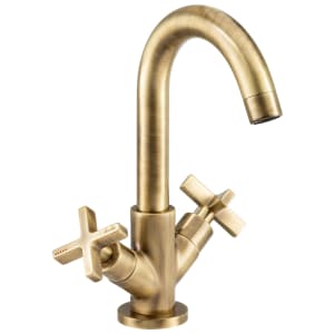 Abode Serenitie Deck Mounted Basin Mixer Tap - Brass | Compare The Build