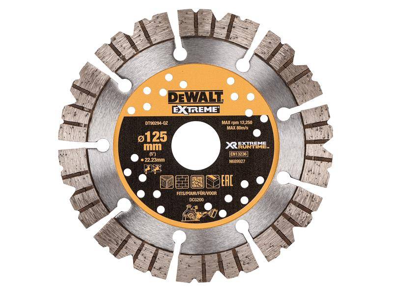 DeWalt Extreme Runtime 125mm Diamond Blade For Wall Chaser 125mm | Compare The Build