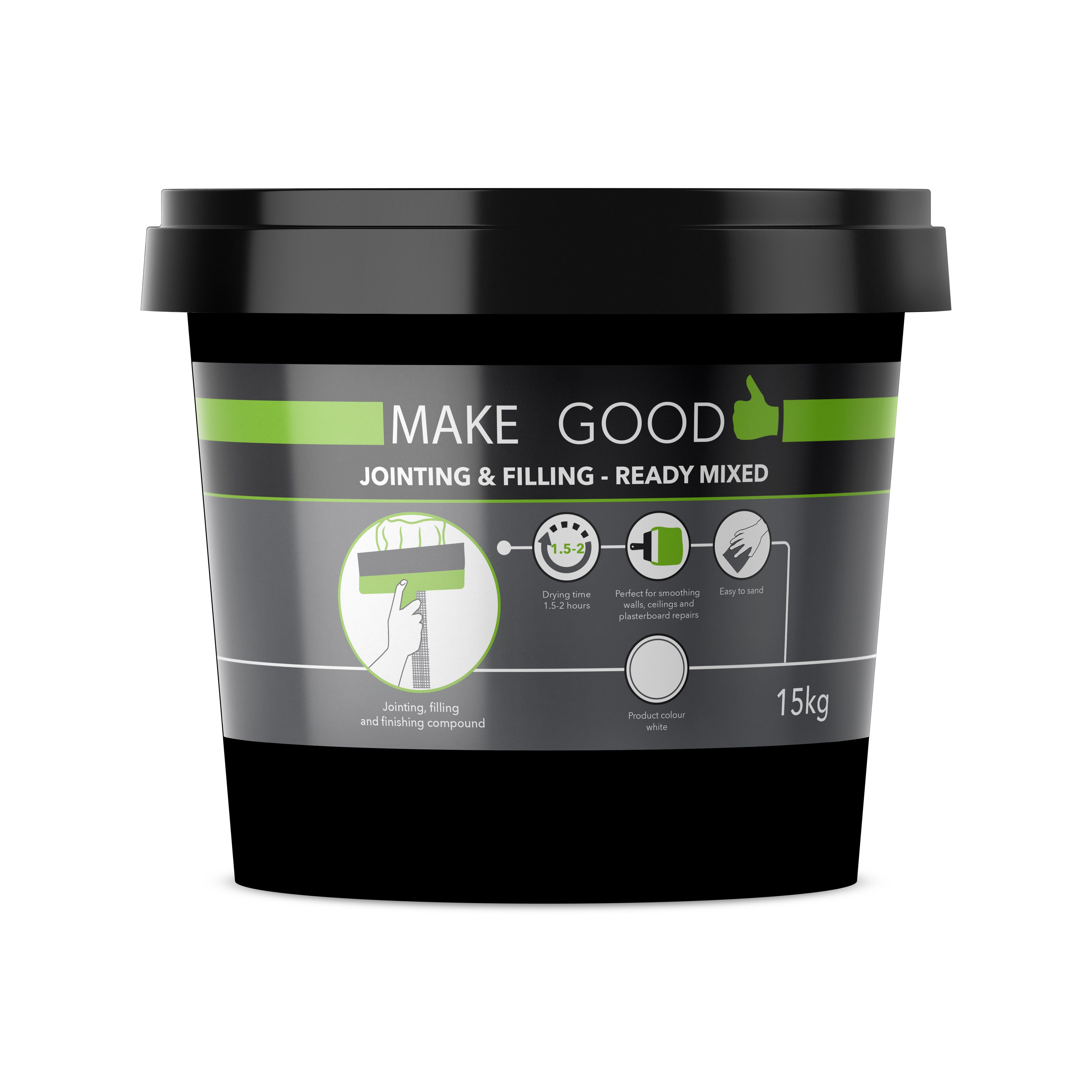 Make Good Plasterboard White Jointing, Filling & Finishing Compound, 15Kg Tub Price Comparisons | Compare The Build