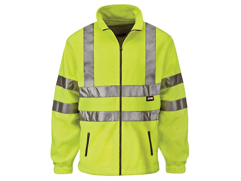 Scan SCAWWHVFXL Hi-Vis Yellow Full Zip Fleece - XL (46in) Price Comparisons | Compare The Build