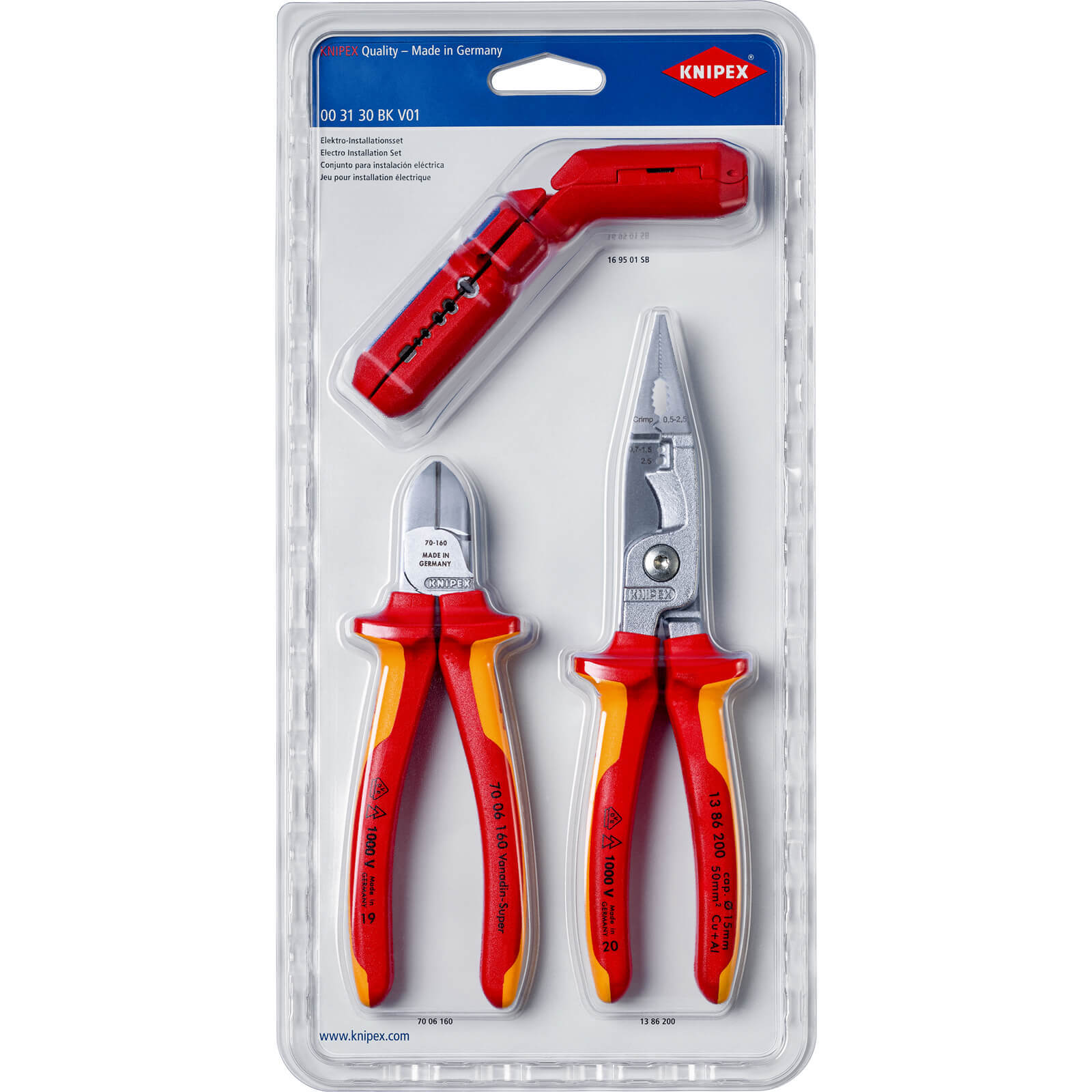 Knipex 3 Piece Electrical VDE Installations Tool Kit Price Comparisons | Compare The Build