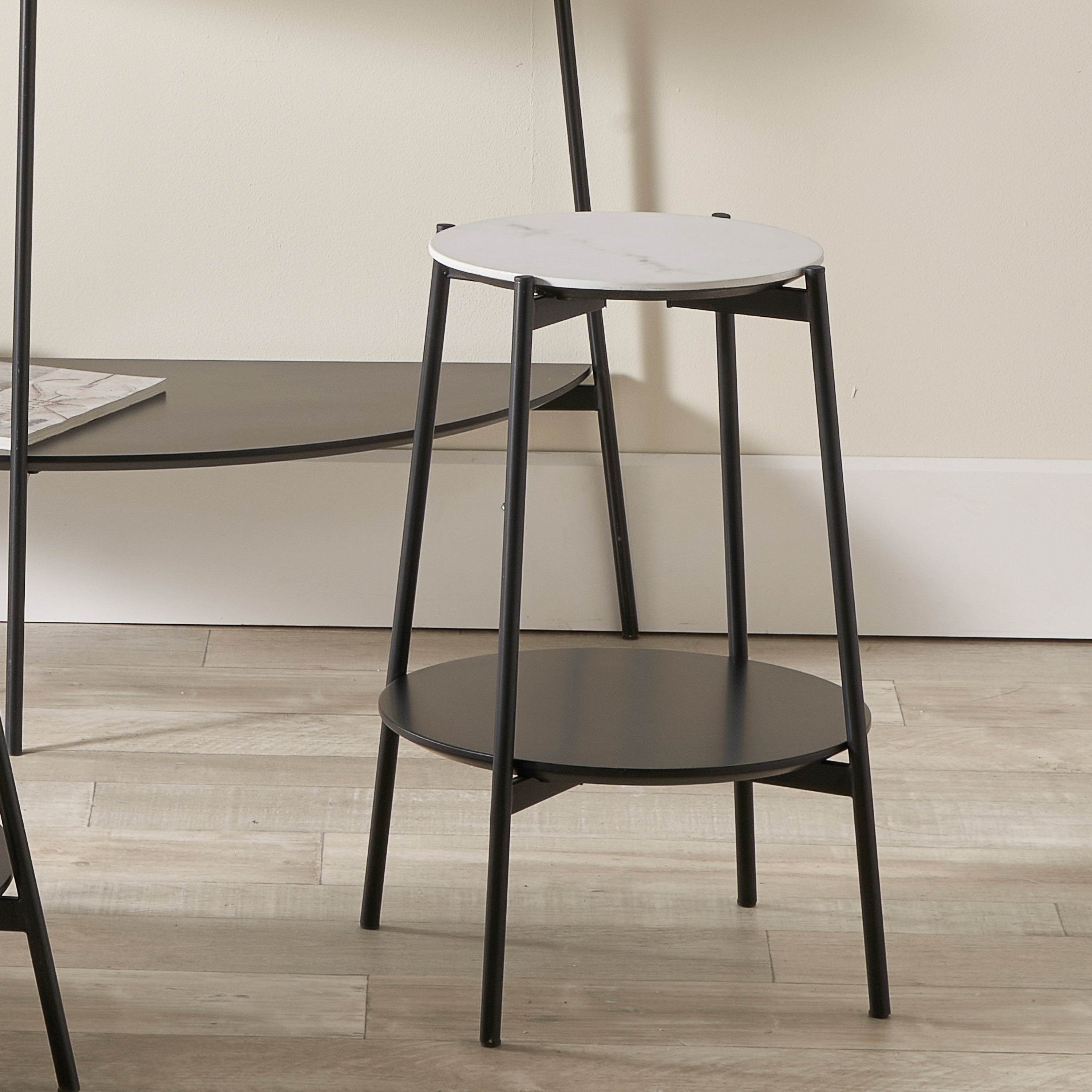 Pacific Marchello Side Table, Marble Effect White Price Comparisons | Compare The Build